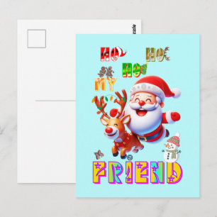 Ho Ho Ho Mijn Beste Vriend Briefkaart
