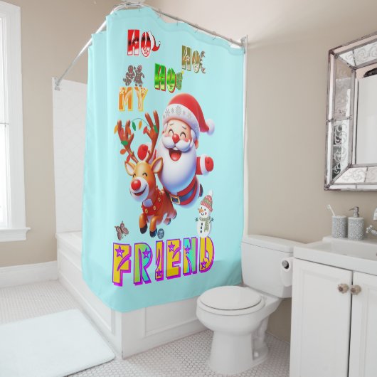 Ho Ho Ho Mijn Beste Vriend Douchegordijn (In situ)