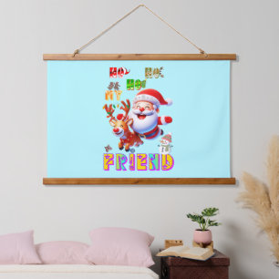 Ho Ho Ho Mijn Beste Vriend Hangend Wandkleed
