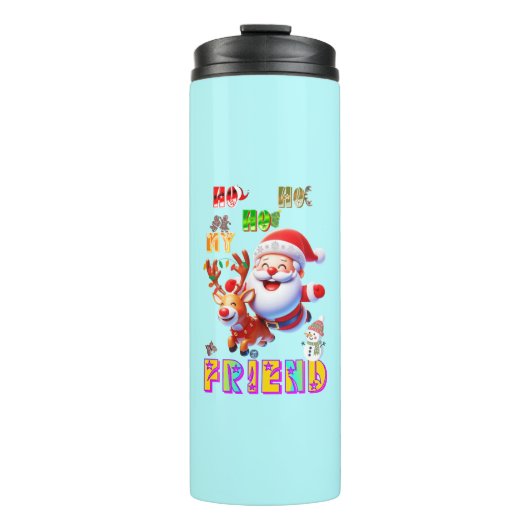 Ho Ho Ho Mijn Beste Vriend Thermosbeker (Voorkant)