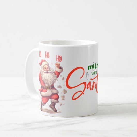 Ho Ho Ho Milk voor Santa Mok (Voorkant links)