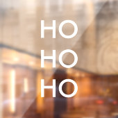 Ho Ho Ho | Minimale, eenvoudige, witte kerst Raamsticker (Vel 2)