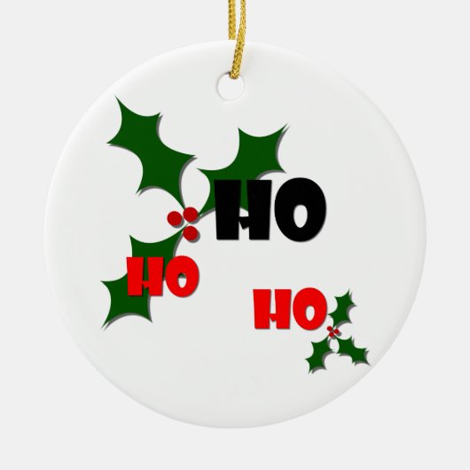 Ho Ho Ho Mistletoe Ornament (Voorkant)