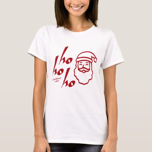 Ho Ho Ho Modern Minimalist T-shirt (Voorkant)