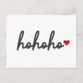 Ho Ho Ho | Modern minimalist voor het kersthart Briefkaart (Voorkant)