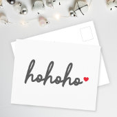 Ho Ho Ho | Modern minimalist voor het kersthart Briefkaart