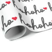 Ho Ho Ho | Modern minimalist voor het kersthart Cadeaupapier (Rol Hoek)