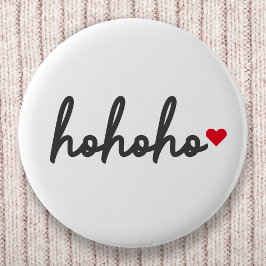 Ho Ho Ho | Modern minimalist voor het kersthart Ronde Button 5,7 Cm
