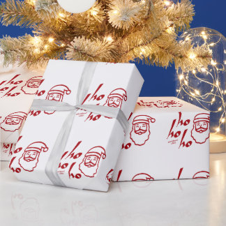 Ho Ho Ho Modern Minimalistisch Cadeaupapier