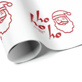 Ho Ho Ho Modern Minimalistisch Cadeaupapier (Rol Hoek)