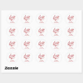 Ho Ho Ho Modern Minimalistisch Ronde Sticker (Vel)