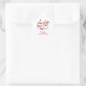 Ho Ho Ho Modern Minimalistisch Ronde Sticker (Tas)