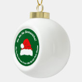 Ho ho ho Modern Santa Merry Christmas Idea Keramische Bal Ornament (Rechts)