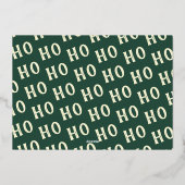 HO HO HO | Moderne kerstfoto voor Typografie — Ech Folie Feestdagenkaart (Achterkant)
