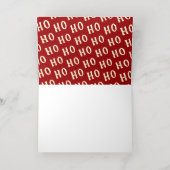 HO HO HO | Moderne kerstfoto voor Typografie — Ech Folie Feestdagenkaart (Binnenlaag)
