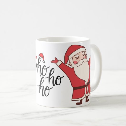 Ho Ho Ho Monogram Kerstmis  Koffiemok (Voorkant rechts)