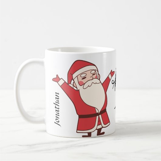 Ho Ho Ho Monogram Kerstmis  Koffiemok (Links)