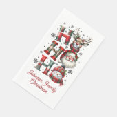 Ho Ho Ho Mooie Kerst Papieren Servetten (Hoek)