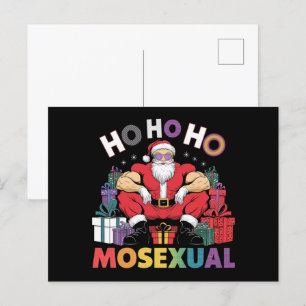 Ho Ho Ho Moseksueel Gay Santa LGBT Gay Pride Xmas Briefkaart