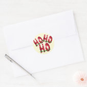 HO, HO, HO! Mousserend rood Ronde Sticker (Envelop)