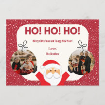 Ho! Ho! Ho! Multi Photo Holiday Kaart