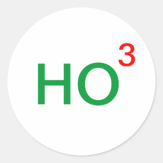 Ho Ho Ho naar de derde macht Ronde Sticker