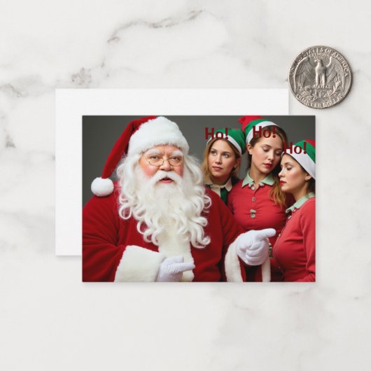 Ho! Ho! Ho! Notitiekaartje (Voorkant / Achterkant in situ)