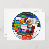 Ho Ho Ho Obama Briefkaart (Voorkant / Achterkant)