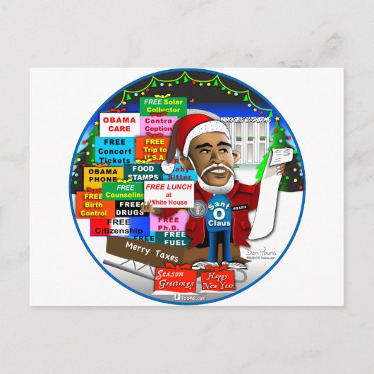 Ho Ho Ho Obama Briefkaart (Voorkant)