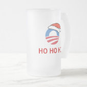 Ho Ho Ho Obama Stein Matglas Bierpul (Voorkant rechts)