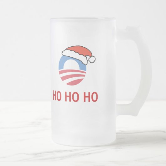 Ho Ho Ho Obama Stein Matglas Bierpul (Rechts)