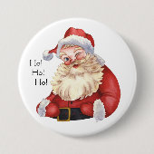 Ho! Ho! Ho! Oude Fashioned Santa Claus Ronde Button 7,6 Cm (Voorkant)
