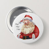 Ho! Ho! Ho! Oude Kerstman Ronde Button 7,6 Cm (Voorkant /achterkant)