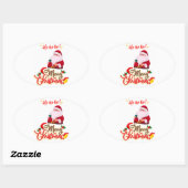 Ho Ho Ho Ovale Sticker (Vel)