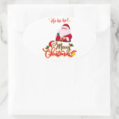 Ho Ho Ho Ovale Sticker (Tas)