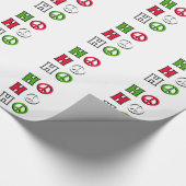 Ho Ho Ho Peace Cadeaupapier (Hoek)