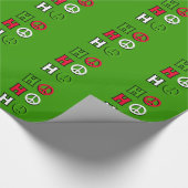 Ho Ho Ho Peace Cadeaupapier (Hoek)