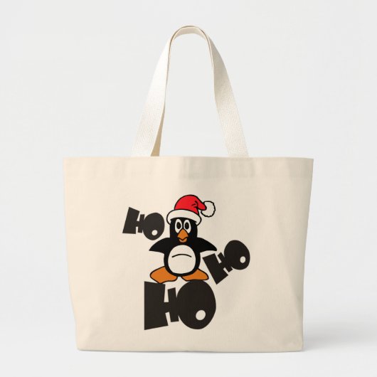 Ho Ho Ho PENGUIN Grote Tote Bag (Voorkant)