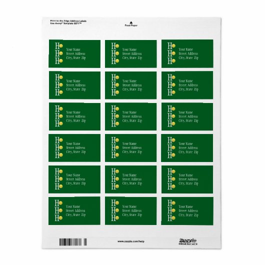 HO-HO-HO - personalized address label (Full Sheet)