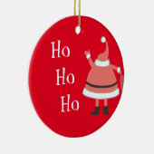 Ho Ho Ho Persoonlijke kerstman Keramisch Ornament (Rechts)