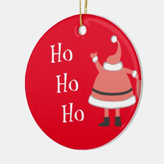 Ho Ho Ho Persoonlijke kerstman Keramisch Ornament (Links)