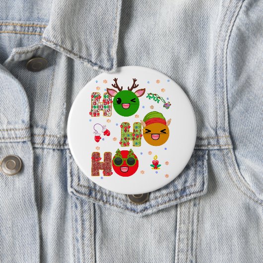 Ho Ho Ho Pharmacy Kerstmis Squad mas Ronde Button 4,0 Cm (In situ)
