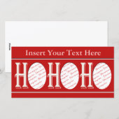 Ho Ho Ho Photo Card Feestdagenkaart (Voorkant / Achterkant)