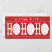 Ho Ho Ho Photo Card Feestdagenkaart (Voorkant)