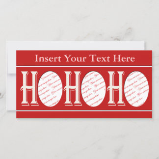 Ho Ho Ho Photo Card Feestdagenkaart