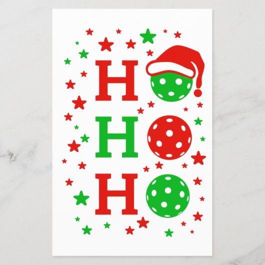 Ho Ho Ho Pickleball – Funny Christmas Sports  Flyer (Voorkant)