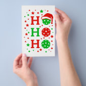 Ho Ho Ho Pickleball – Funny Christmas Sports  Flyer (Hand)