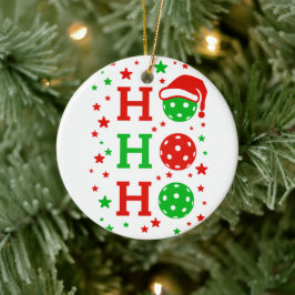 Ho Ho Ho Pickleball – Grappige Kerstsport Keramisch Ornament