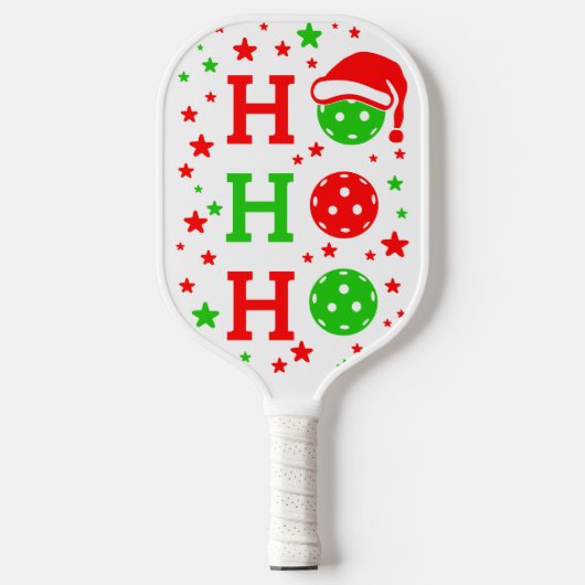 Ho, Ho, Ho Pickleball Kerstmis Paddle (Voorkant)