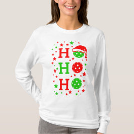 Ho, Ho, Ho Pickleball Kerstmis T-shirt